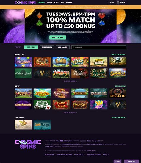 Cosmic spins casino